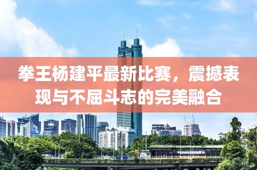 拳王楊建平最新比賽，震撼表現(xiàn)與不屈斗志的完美融合