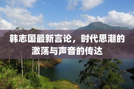韓志國最新言論，時(shí)代思潮的激蕩與聲音的傳達(dá)
