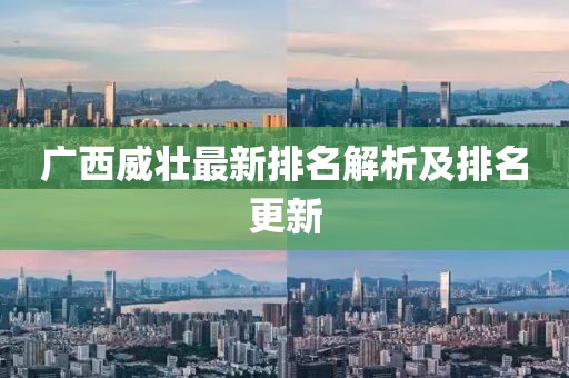 廣西威壯最新排名解析及排名更新