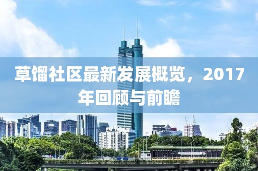 草餾社區(qū)最新發(fā)展概覽，2017年回顧與前瞻