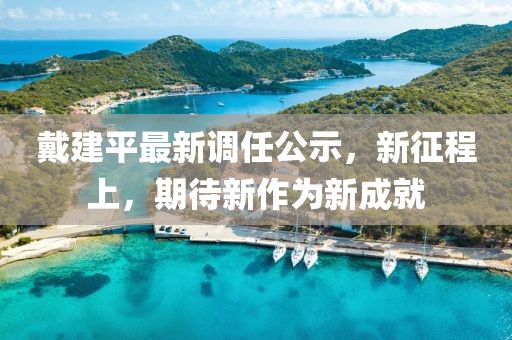 戴建平最新調(diào)任公示，新征程上，期待新作為新成就