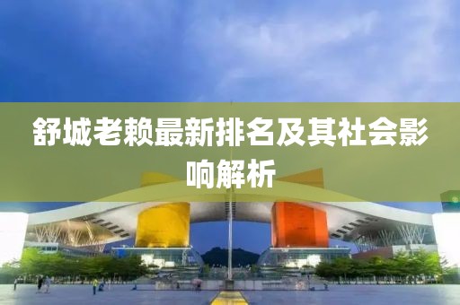 舒城老賴最新排名及其社會(huì)影響解析