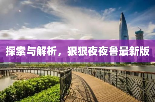 探索與解析，狠狠夜夜魯最新版