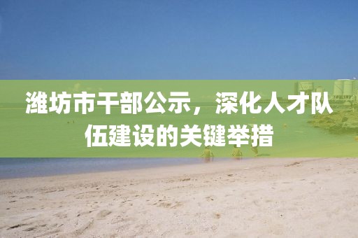 濰坊市干部公示，深化人才隊伍建設(shè)的關(guān)鍵舉措