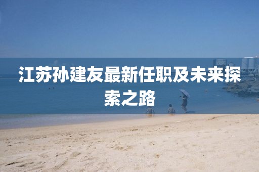 江蘇孫建友最新任職及未來(lái)探索之路