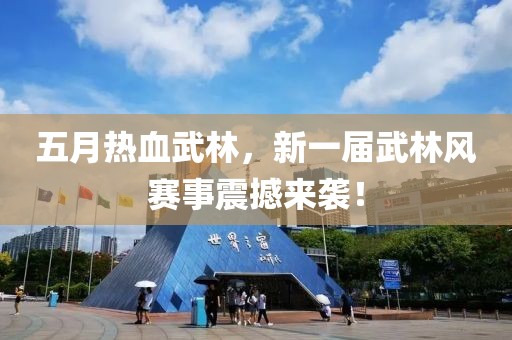 五月熱血武林，新一屆武林風(fēng)賽事震撼來襲！