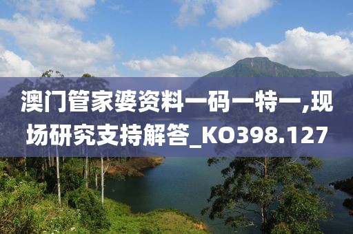 澳門管家婆資料一碼一特一,現(xiàn)場研究支持解答_KO398.127